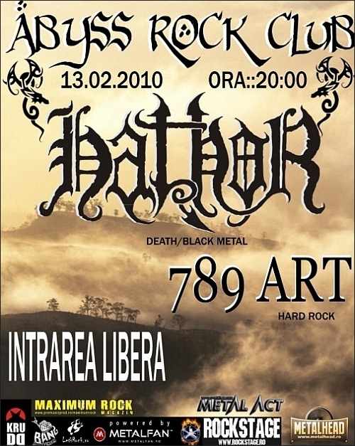Concert HATHOR si 789 Art in ABYSS ROCK CLUB