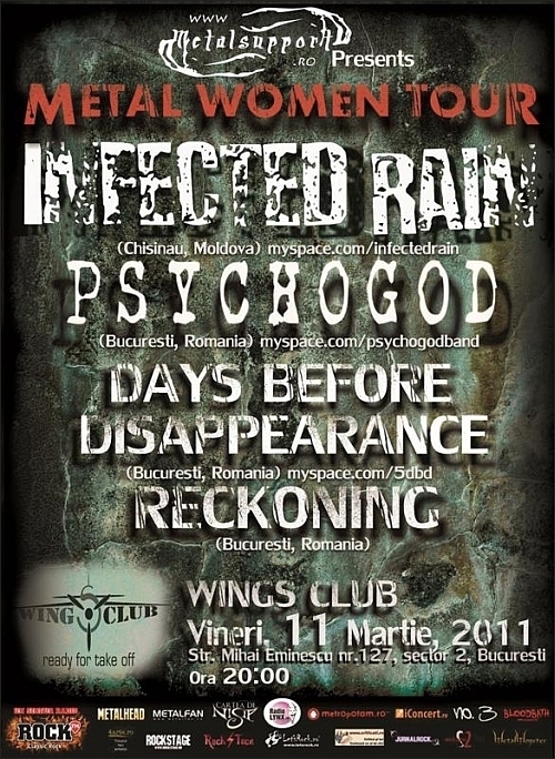 Infected Rain, Psychogod, Days Before Disappearance si Rockoning in Wings Club