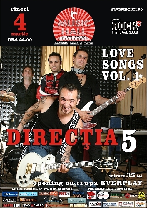 Love Songs, Vol. I cu Directia 5 in Music Hall