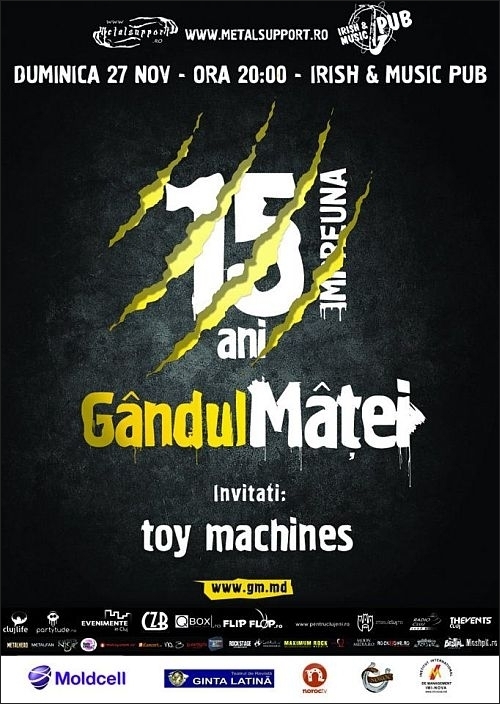 Concert Gandul Matei si Toy Machines in Irish Music Pub din Cluj-Napoca Concert Gandul Matei si Toy Machines in Irish Music Pub din Cluj-Napoca