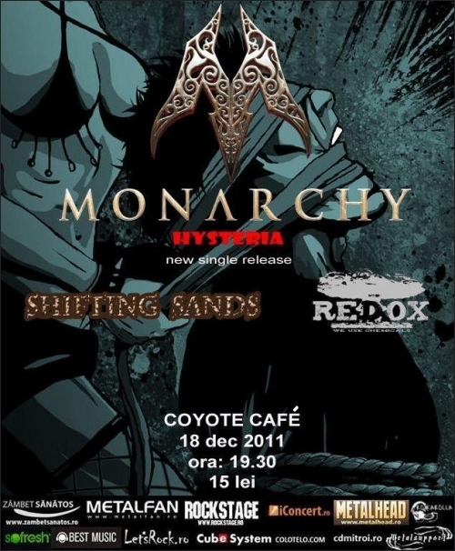Concert Monarchy, Shifting Sands si Redox in Coyote Cafe Concert Monarchy, Shifting Sands si Redox in Coyote Cafe