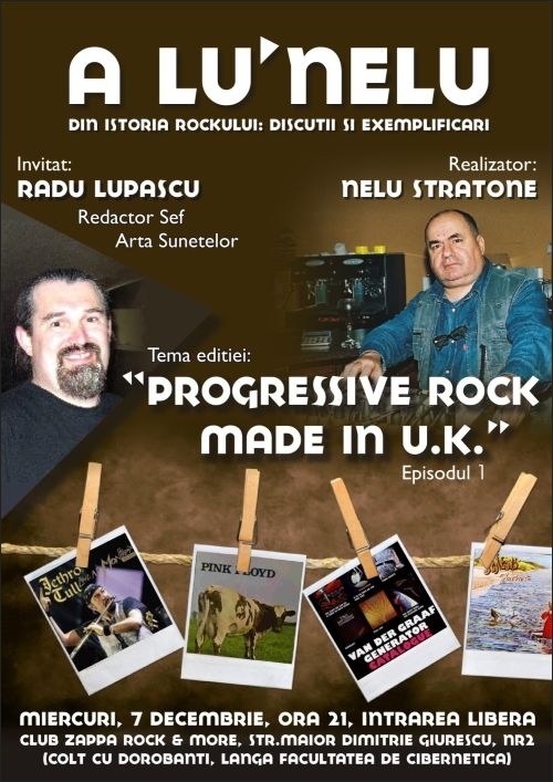 Radu Lupascu invitat la Progressive Rock Made In U.K. in Club Zappa Rock & More