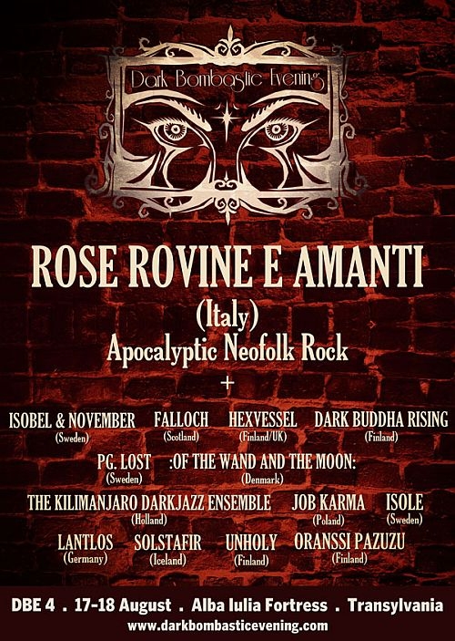 Rose Rovine E Amanti este a paisprezecea trupa anuntata la Dark Bombastic Evening 4