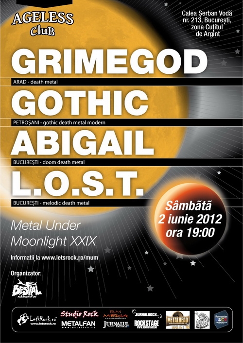 GRIMEGOD, Gothic, Abigail, L.O.S.T. (Metal Under Moonlight XXIX, 02.06.2012)