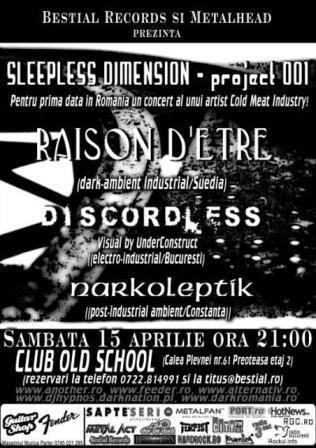 RAISON D'ETRE, Discordless, Narkoleptik (Sleepless Dimension 001, 15.04.2006)