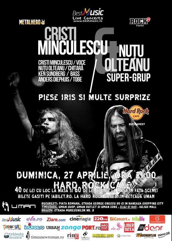 Concert Cristi Minculescu & Nutu Olteanu Super-Grup la Hard Rock Cafe