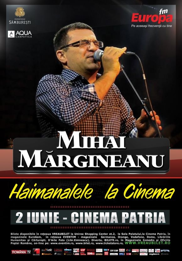 Haimanalele La Cinema - concert Mihai Margineanu in Bucuresti