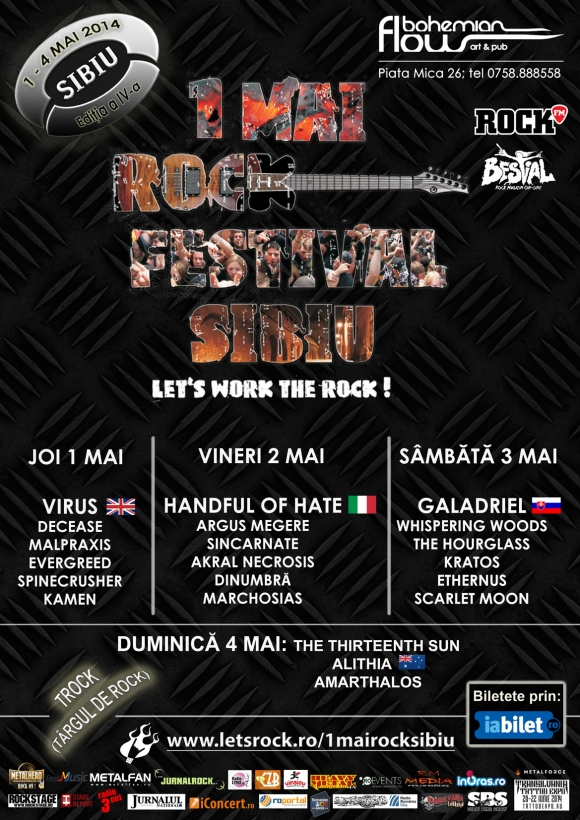 TRock (targul de CDuri si tricouri rock) la '1 Mai Rock Festival Sibiu 2014'!