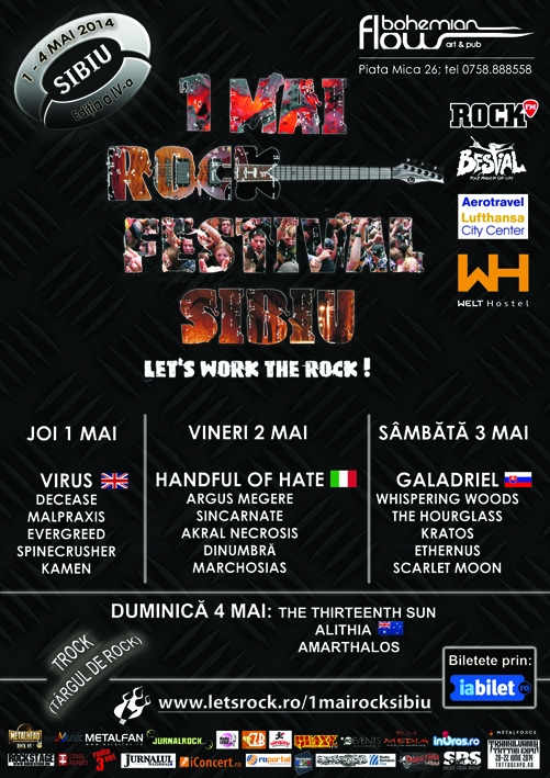Zece motive sa vii saptamana viitoare la '1 Mai Rock Festival Sibiu 2014'