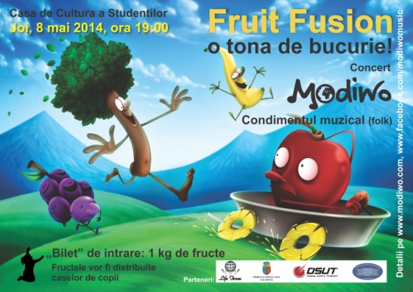 Concert Modiwo 'Fruit Fusion' la Casa de Cultura a Studentilor din Cluj-Napoca