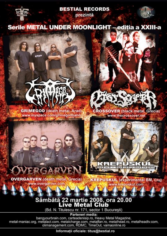 GRIMEGOD, Crossover, Overgarven, Krepuskul (Metal Under Moonlight XXIII, 22.03.2008)