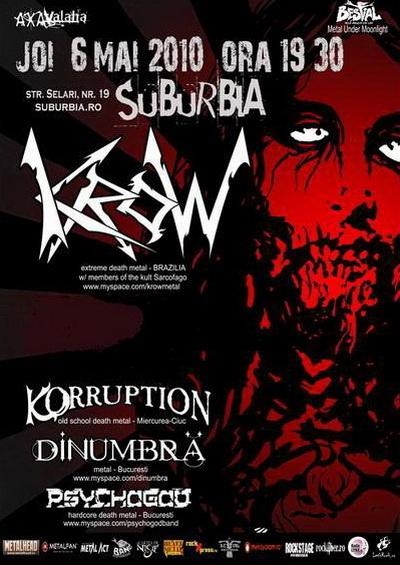 KROW, Korruption, Dinumbra, Psychogod (Metal Under Moonlight XXIV, 06.05.2010)