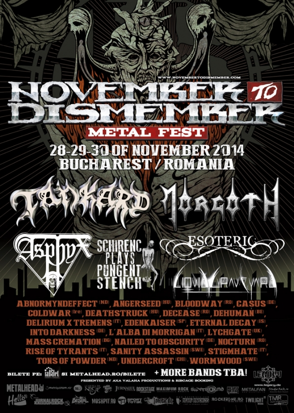 8 trupe noi confirmate la November to Dismember Metal Fest