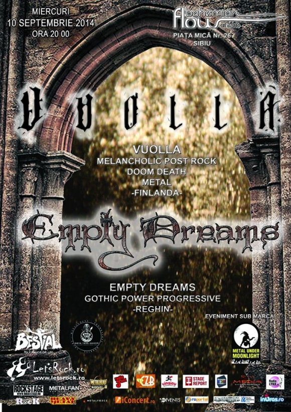 Vuolla (doom metal, Finlanda) si Empty Dreams in concert la Sibiu
