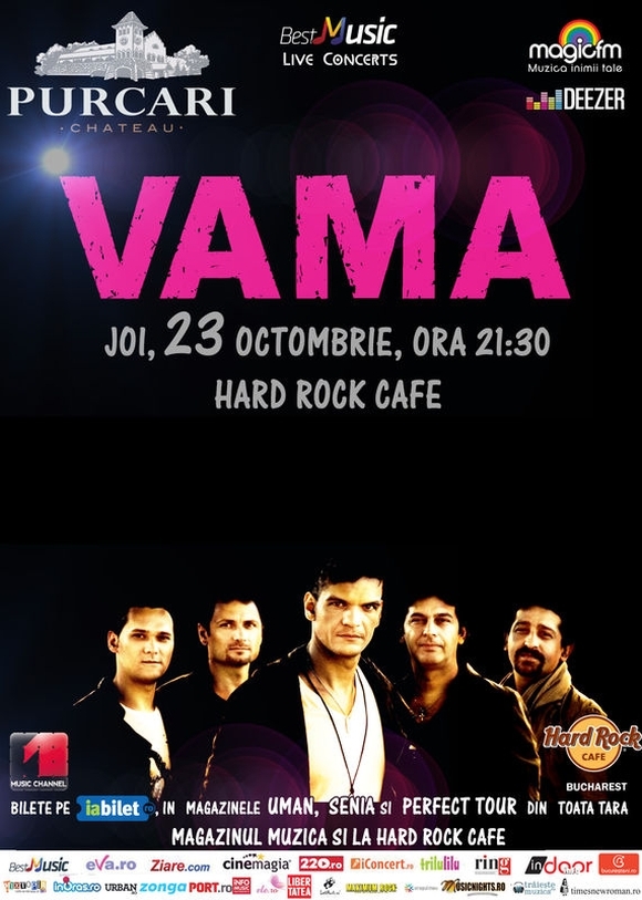 Concert Vama la Hard Rock Cafe din Bucuresti