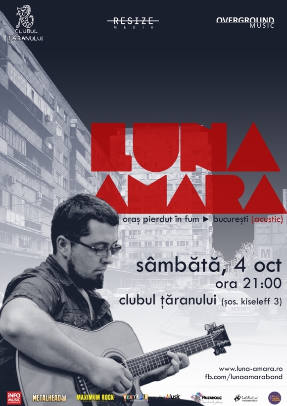 Concert acustic Luna Amara la Clubul Taranului din Bucuresti