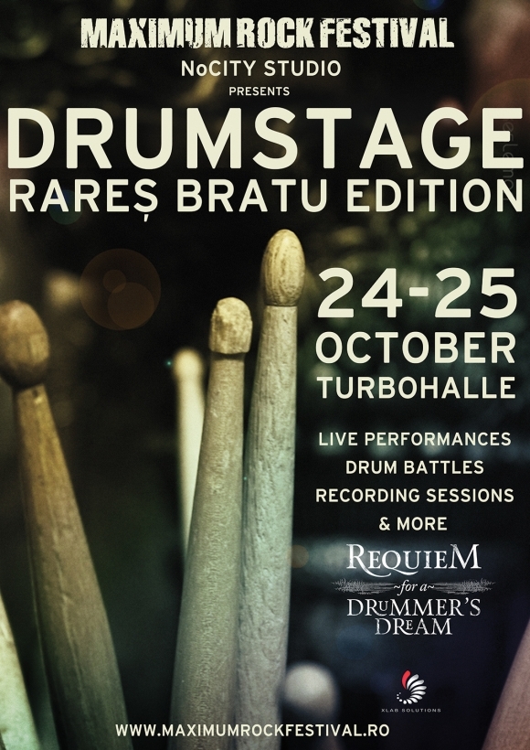 Requiem for a drummer’s dream doneaza un set de tobe in cadrul evenimentului Drum Stage