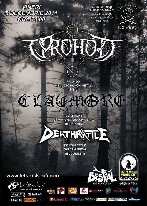 PROHOD, Claymore, Deathrattle (Metal Under Moonlight XLII, 05.12.2014)