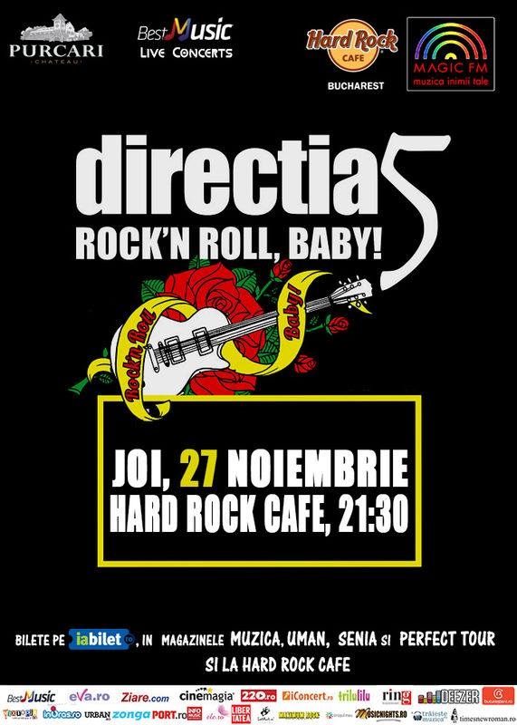 Rock N Roll Baby - concert Directia 5 in Hard Rock Cafe