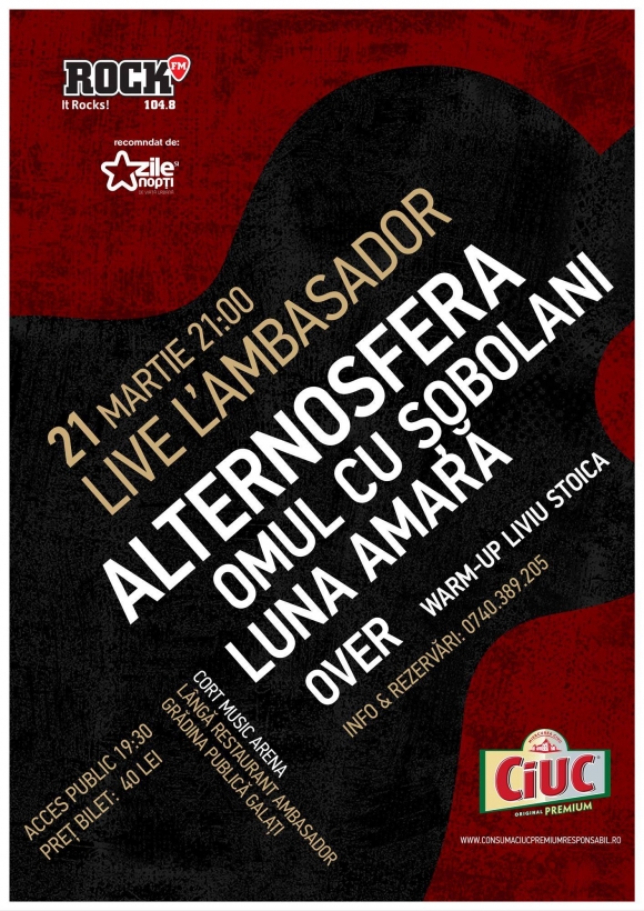 Concert Alternosfera, Omul cu Sobolani si Luna Amara in Galati