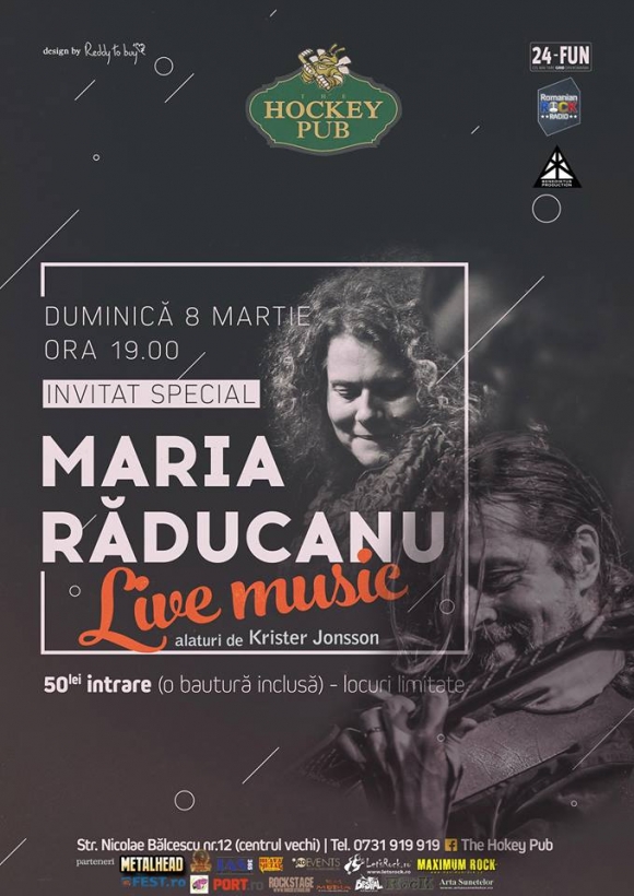 Concert Maria Raducanu alaturi de Krister Jonsson in The Hockey Pub