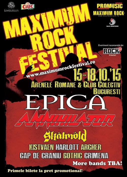 Trupele Skalmold, Harlott si Archer sunt confirmate la Maximum Rock Festival 2015