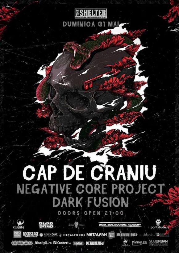 Concert Cap De Craniu, Negative Core RO si DARK FUSION in The Shelter
