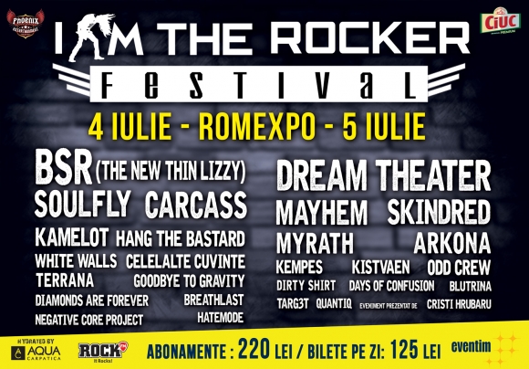 Programul festivalului I AM THE ROCKER + suplimentarea biletelor pe zile