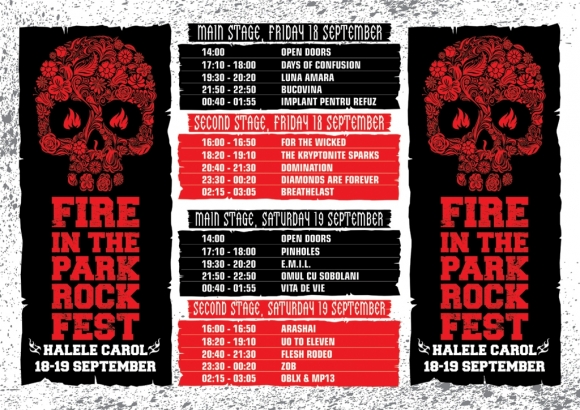 Fire In The Park Rock Fest - Programul final