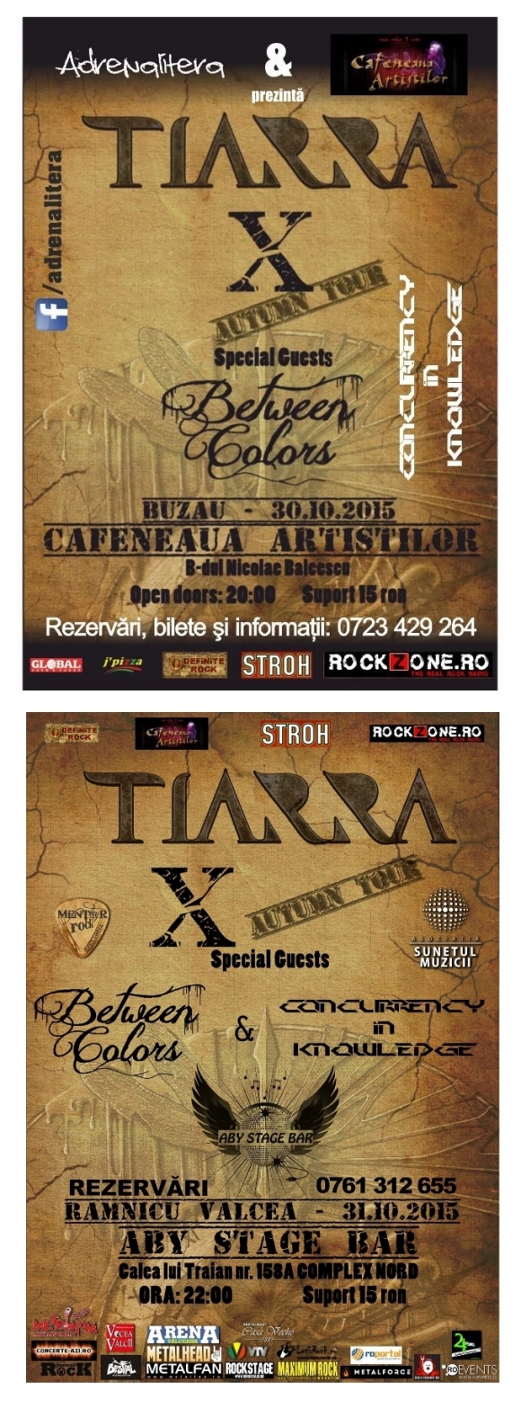 Autumn Tour “X” al trupei Tiarra se incheie cu concertele de la Buzau si Ramnicu Valcea