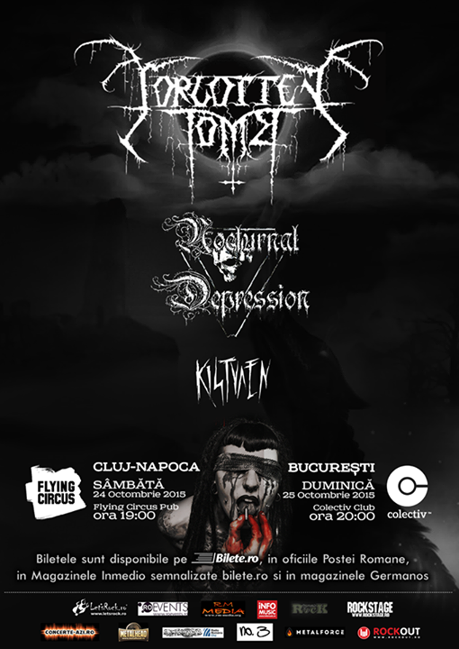 Concert Forgotten Tomb, Nocturnal Depression si Kistvaen in Flying Circus Pub