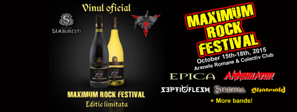 Lansarea vinului oficial Maximum Rock Festival