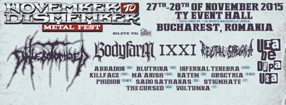 November to Dismember Metal Festival este anulat