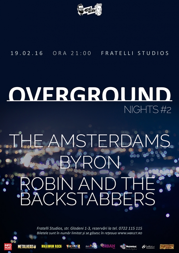 Concert The Amsterdams, byron si Robin and the Backstabbers la Fratelli Studios