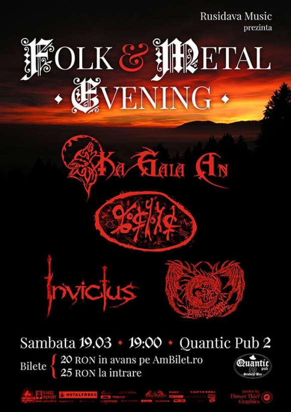 Folk Metal Evening in Quantic Pub 2 cu KA GAIA AN, E-AN-NA, INVICTUS si DARK AECLIPSE