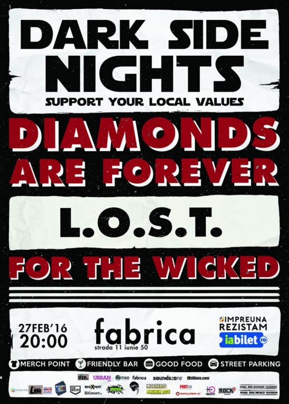 Concert Diamonds Are Forever, L.O.S.T. si For The Wicked in Club Fabrica