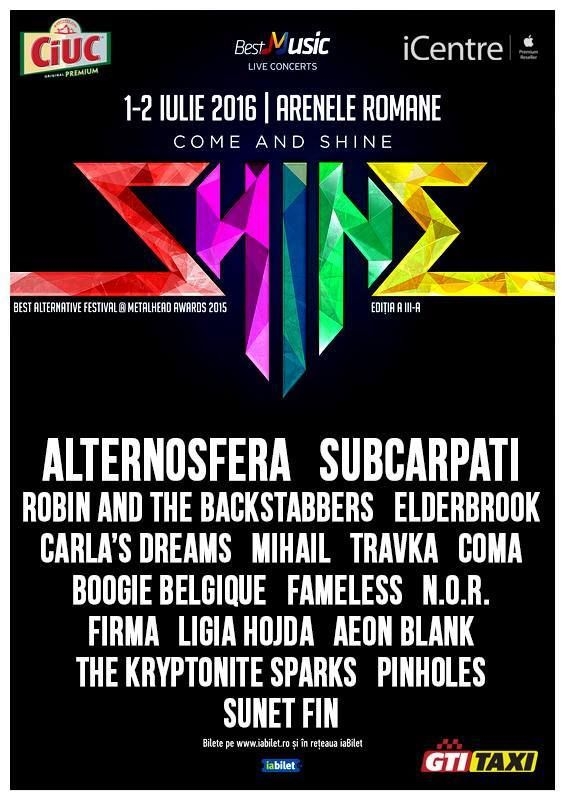 Programul festivalului SHINE 2016 si noile confirmari