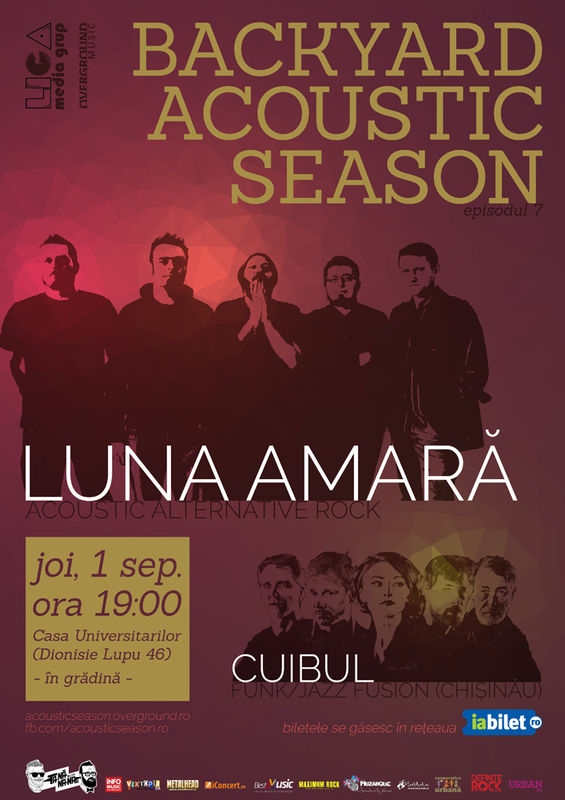 Concert acustic Luna Amara si Cuibul in Gradina Casei Universitarilor din Bucuresti