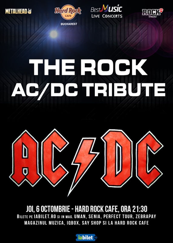 Concert Tribut AC/DC la Hard Rock Cafe cu trupa The Rock