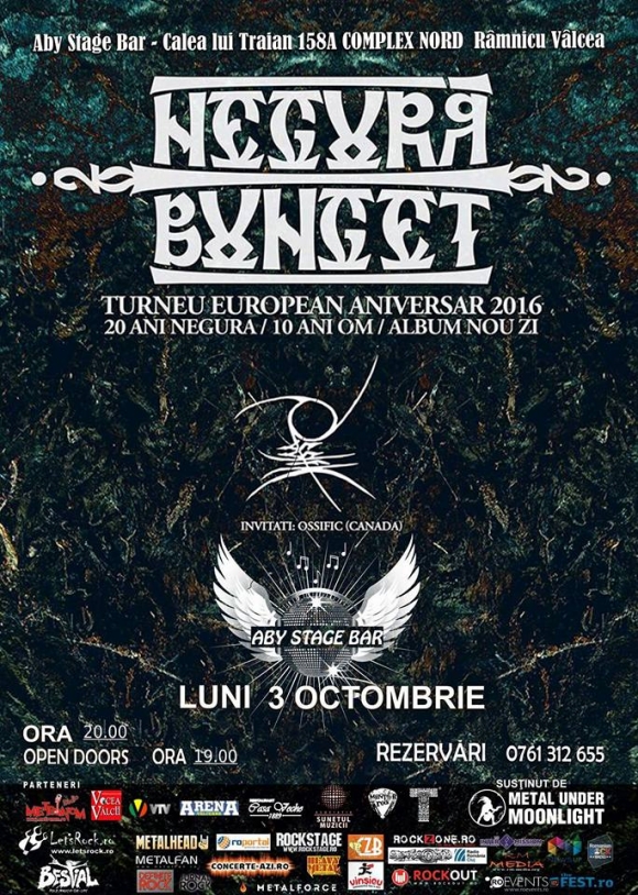 Negura Bunget va concerta pentru prima data in Ramnicu Valcea pe 3 octombrie
