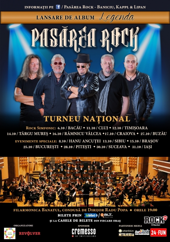 Turneu national Pasarea Rock - trupa promoveaza albumul ”Legenda” prin 14 spectacole