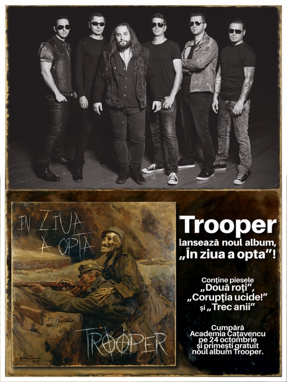 Trooper lanseaza albumul „In ziua a opta” impreuna cu Academia Catavencu