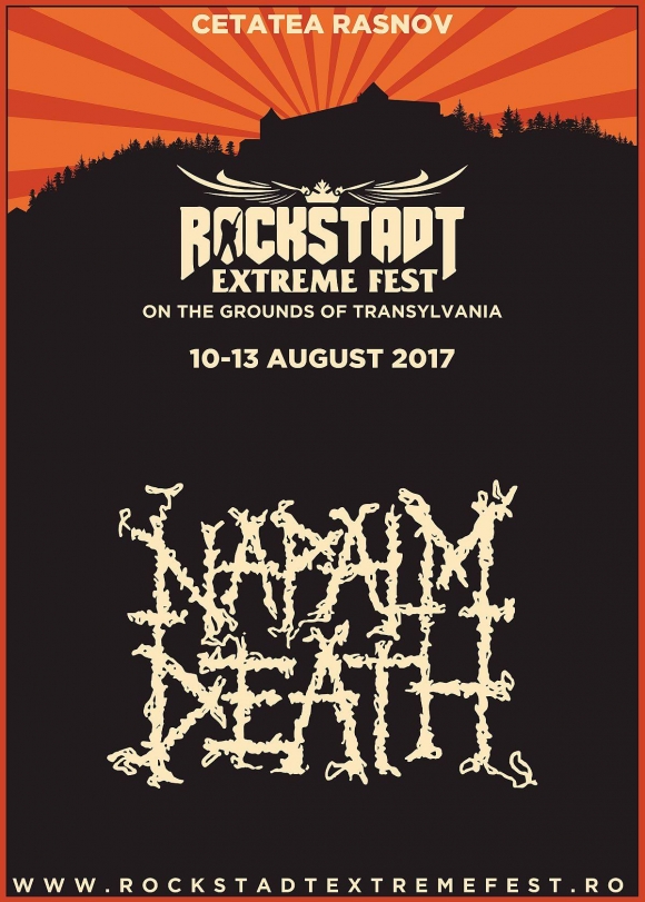 NAPALM DEATH confirmati la Rockstadt Extreme Fest 2017