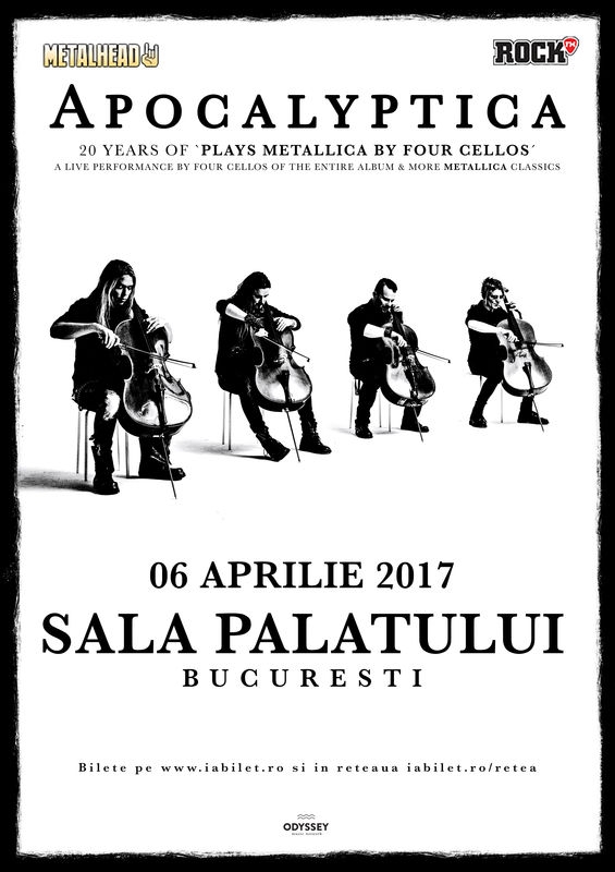 Apocalyptica plays Metallica by 4 cellos la Sala Palatului