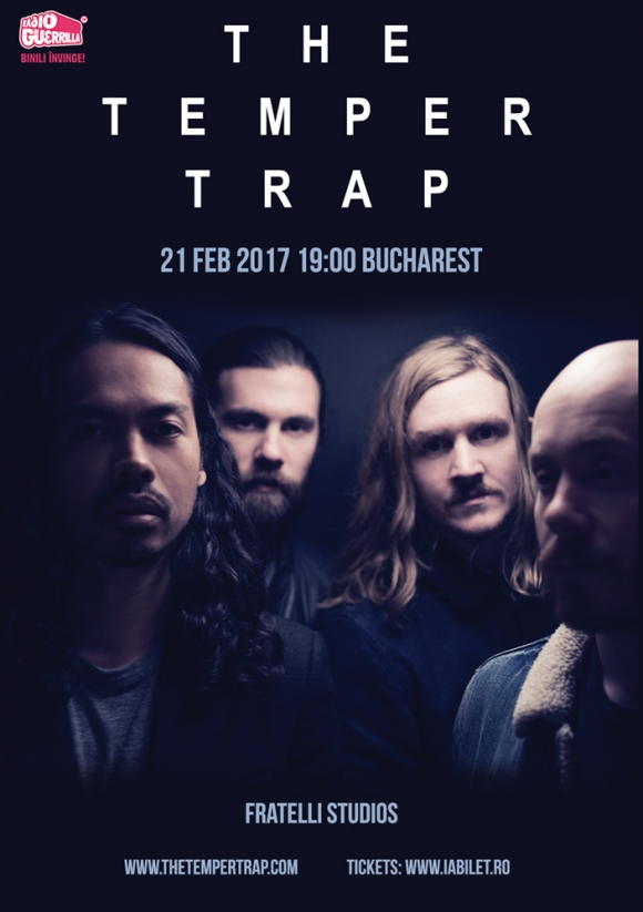 Concert The Temper Trap (Australia) in Fratelli Studios din Bucuresti