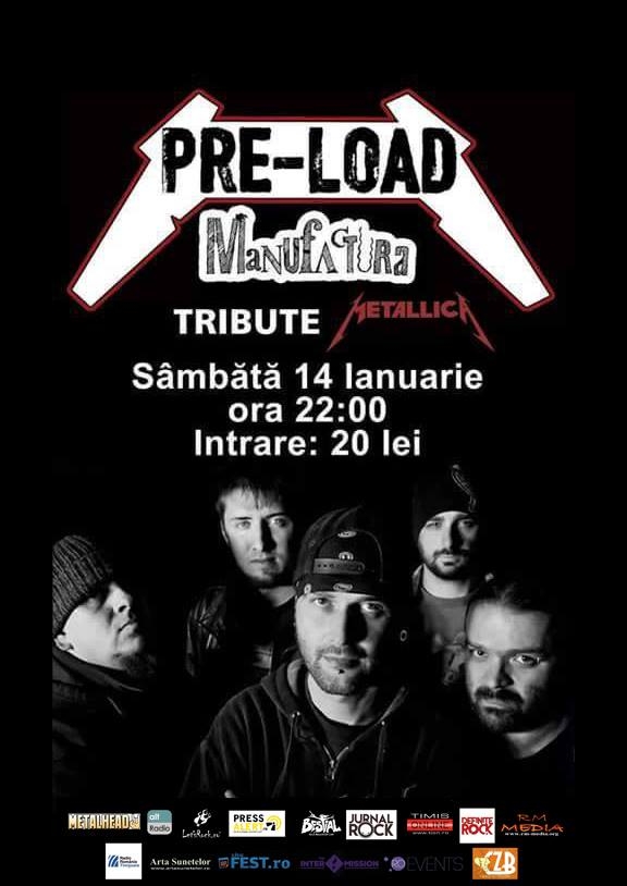 Trupa Pre-Load va invita la un concert tribut Metallica la Timisoara