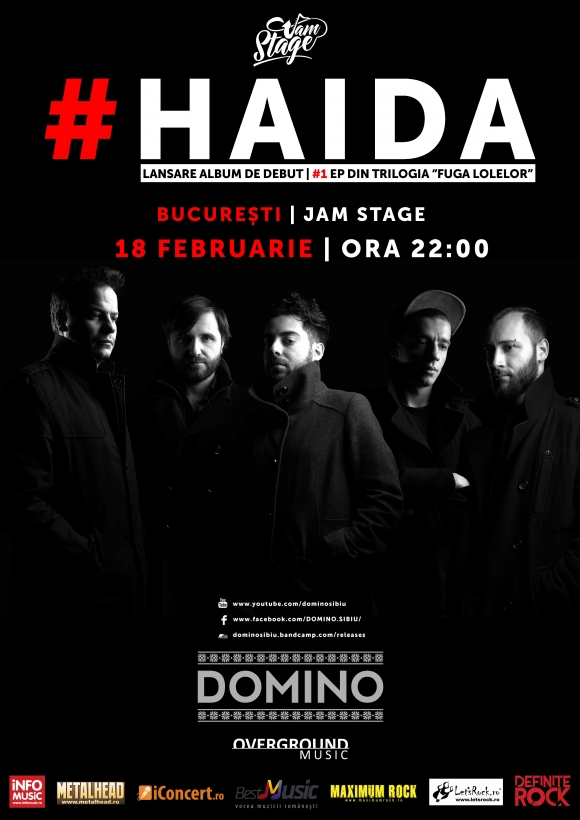 Trupa Domino lanseaza albumul „Haida” la JamStage Bucuresti