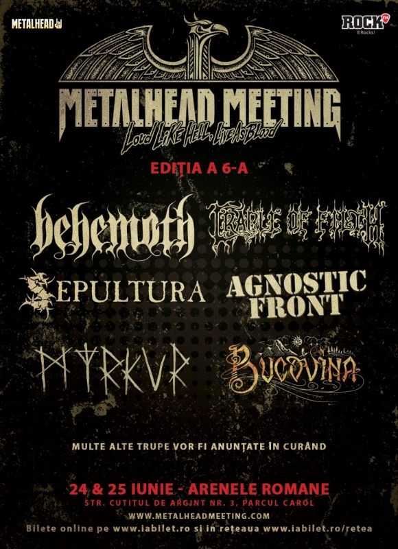 Cradle of Filth vor canta la Metalhead Meeting Festival 2017