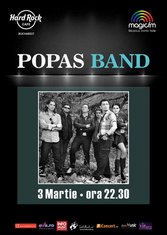 Concert Popas Band la Hard Rock Cafe pe 11 martie