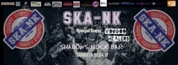 Concert Ska Nk si Voodoo Healers de 1 aprilie in Shadows Rock Bar din Baia Mare